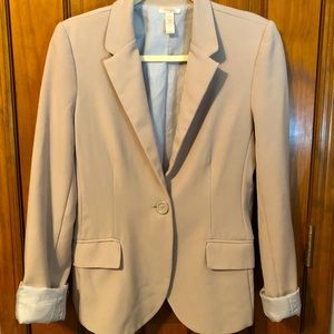 🔹 Ambiance Cream Buttoned Blazer (Size M)